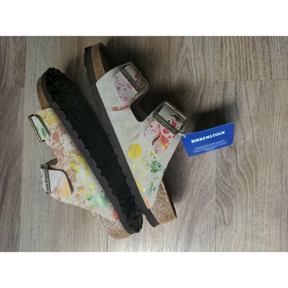 Birkenstock Arizona Flower Crush Suede Sandals - Picture 9 of 12